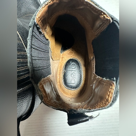 Bølo Women’s Black Leather Ring Harness Block Heel Ankle Boots Y2k Goth Size 8 - Picture 10 of 13